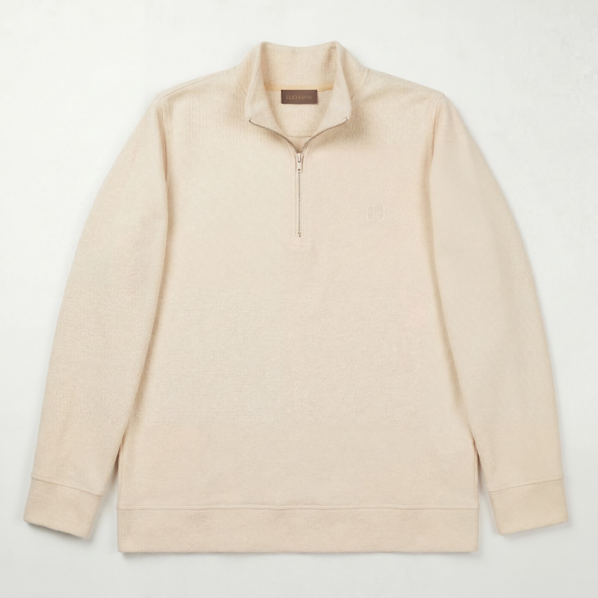 Maglione bianco con zip