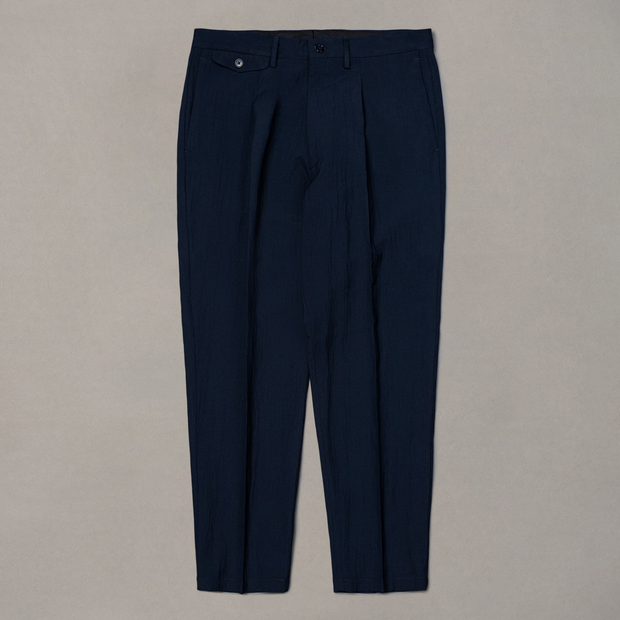 Blauwe wollen broek