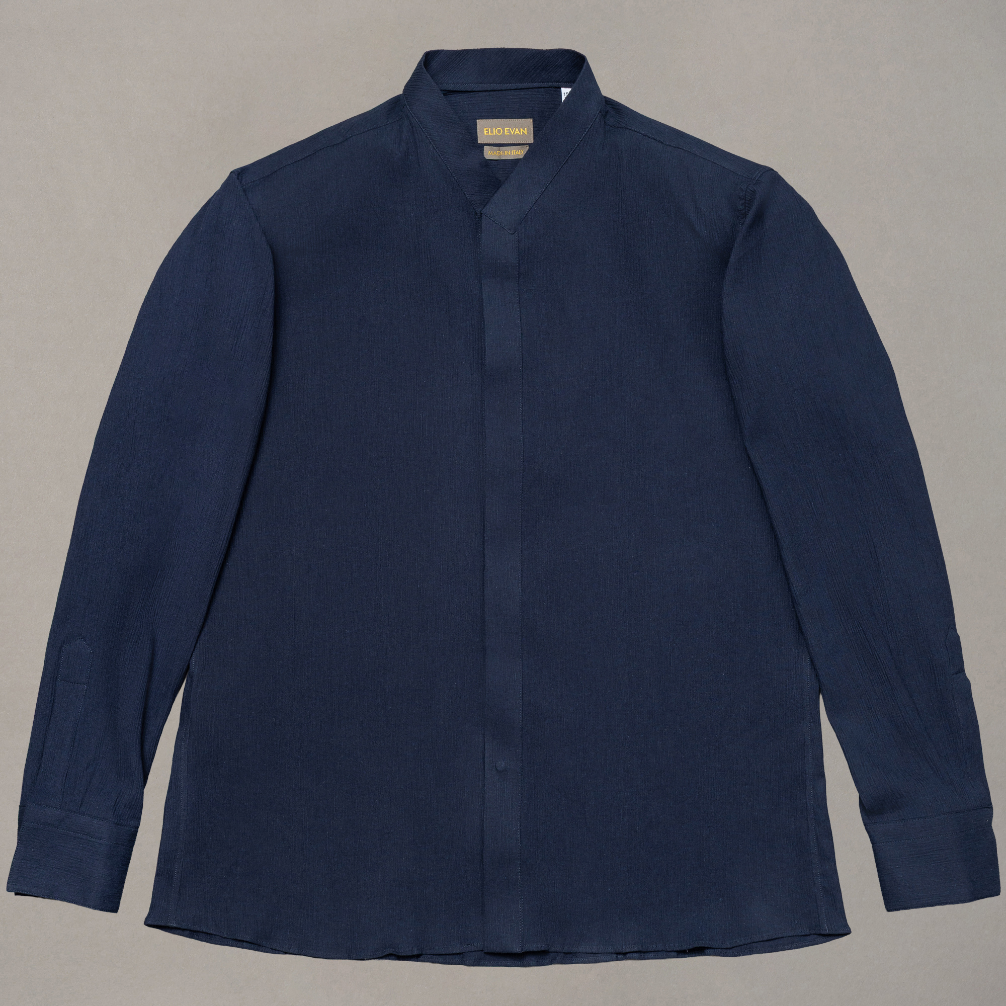 Camicia blu jacquard