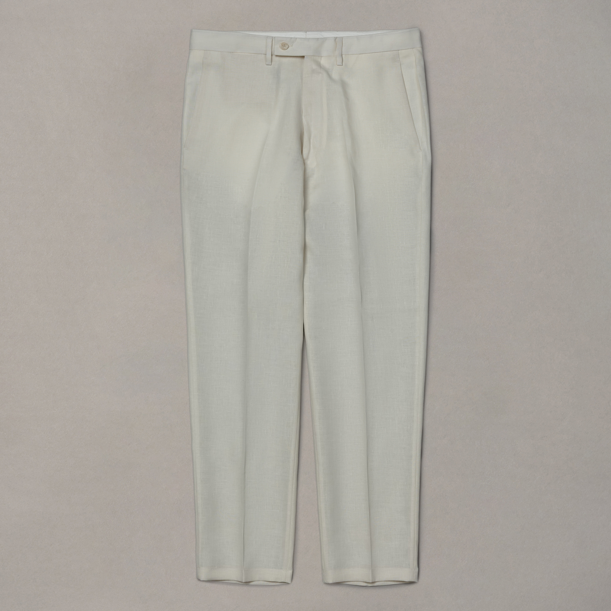 Witte linnen broek met plooien