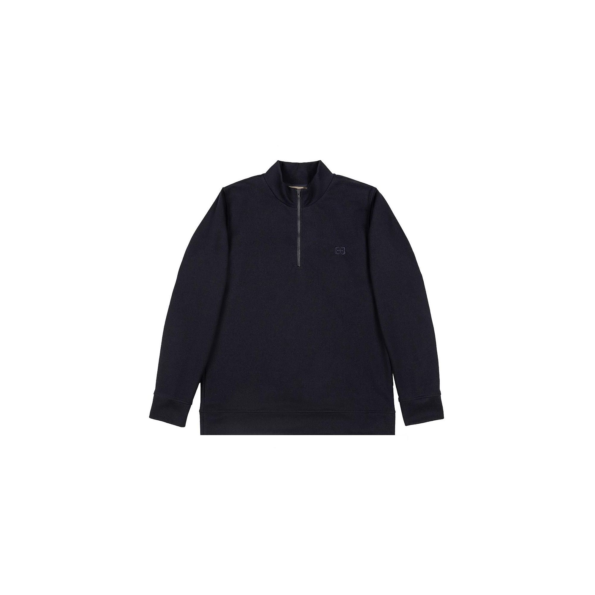 Blue Zip-Collar Knit
