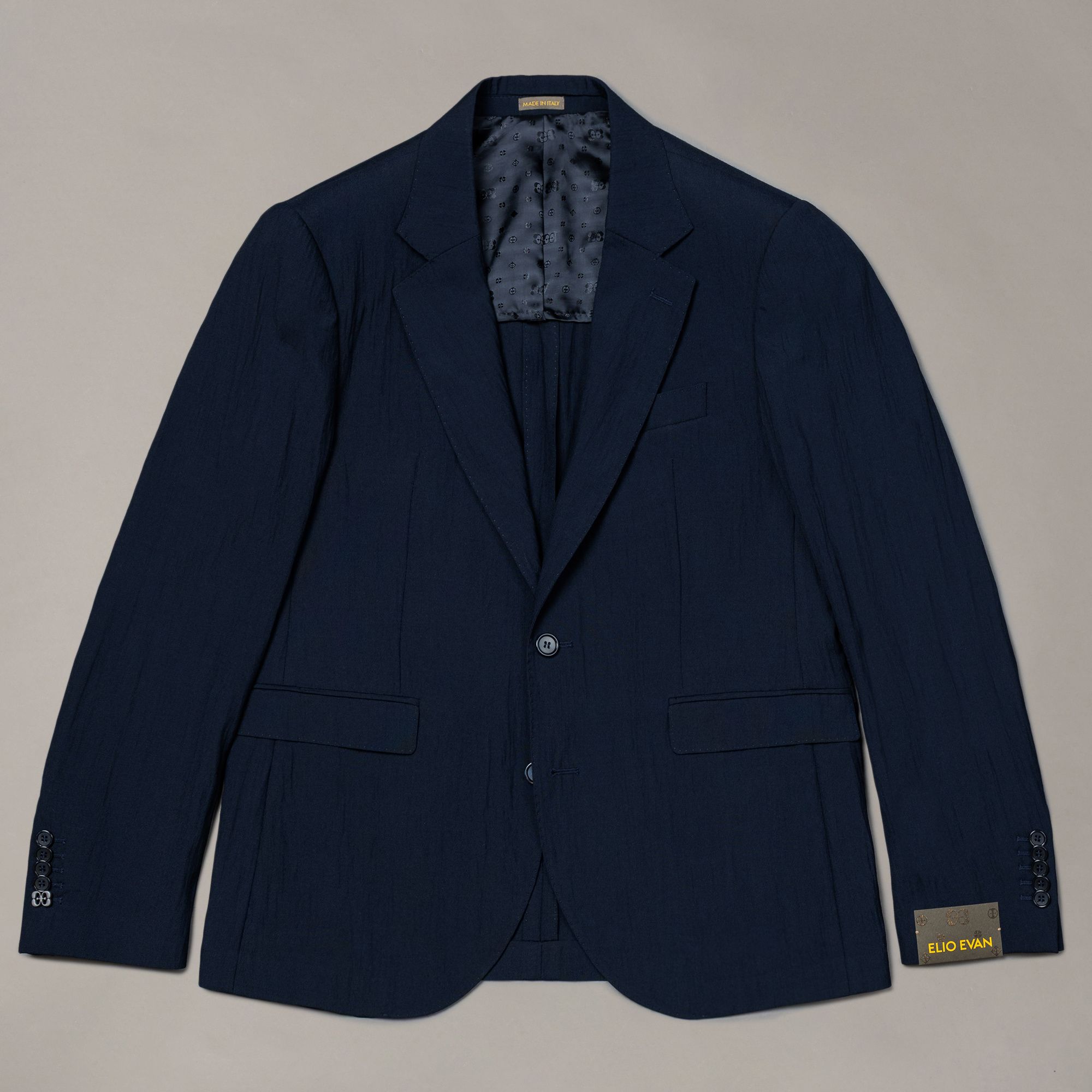 Giacca Blu in Misto Lana
