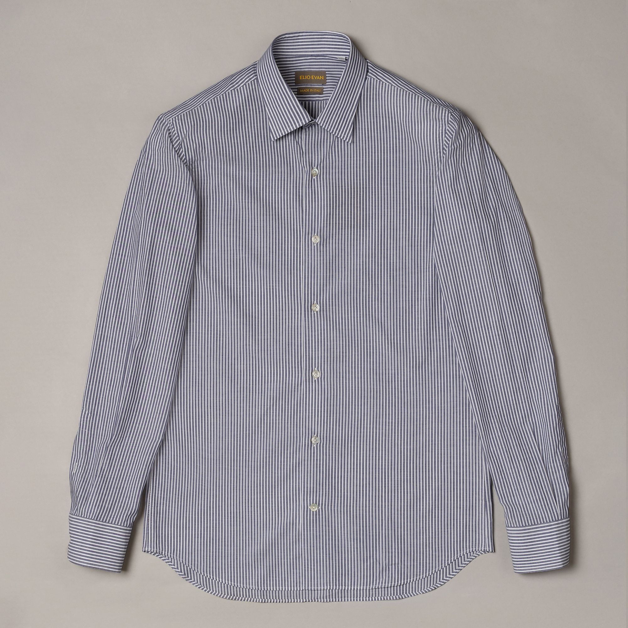 Blue Semi-Pointed Collar Shirt