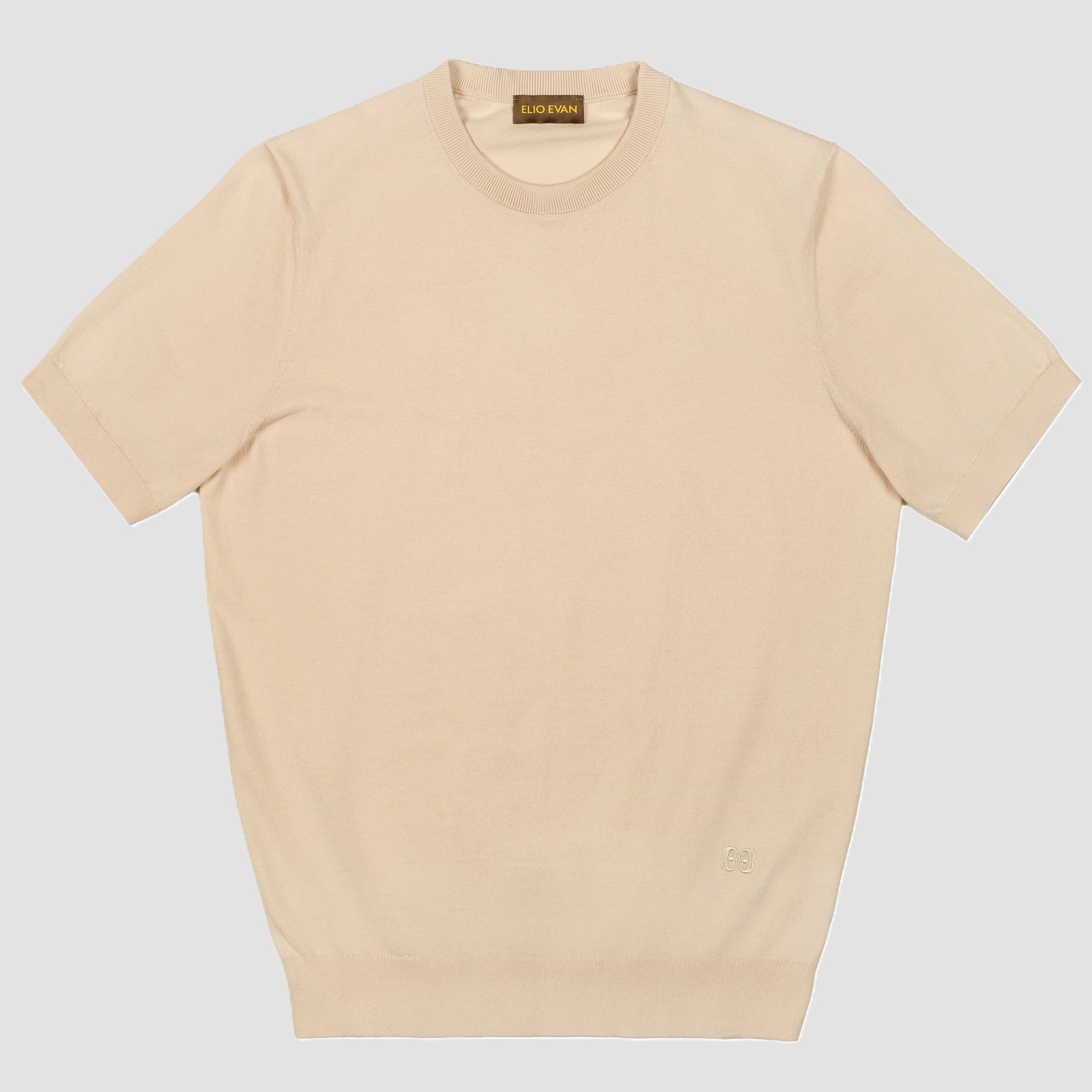 White Cotton Crewneck Knit