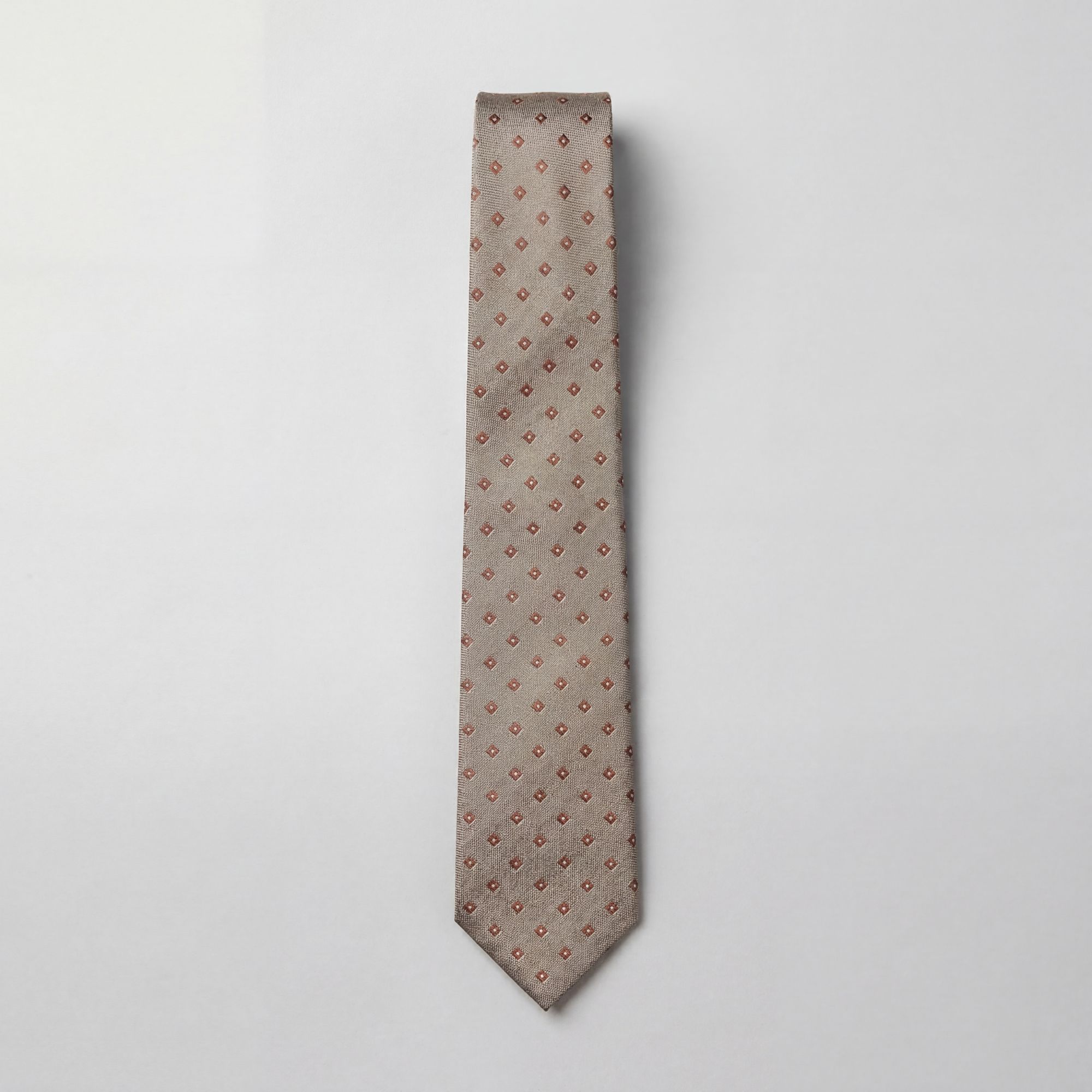 Beige Jacquard Tie