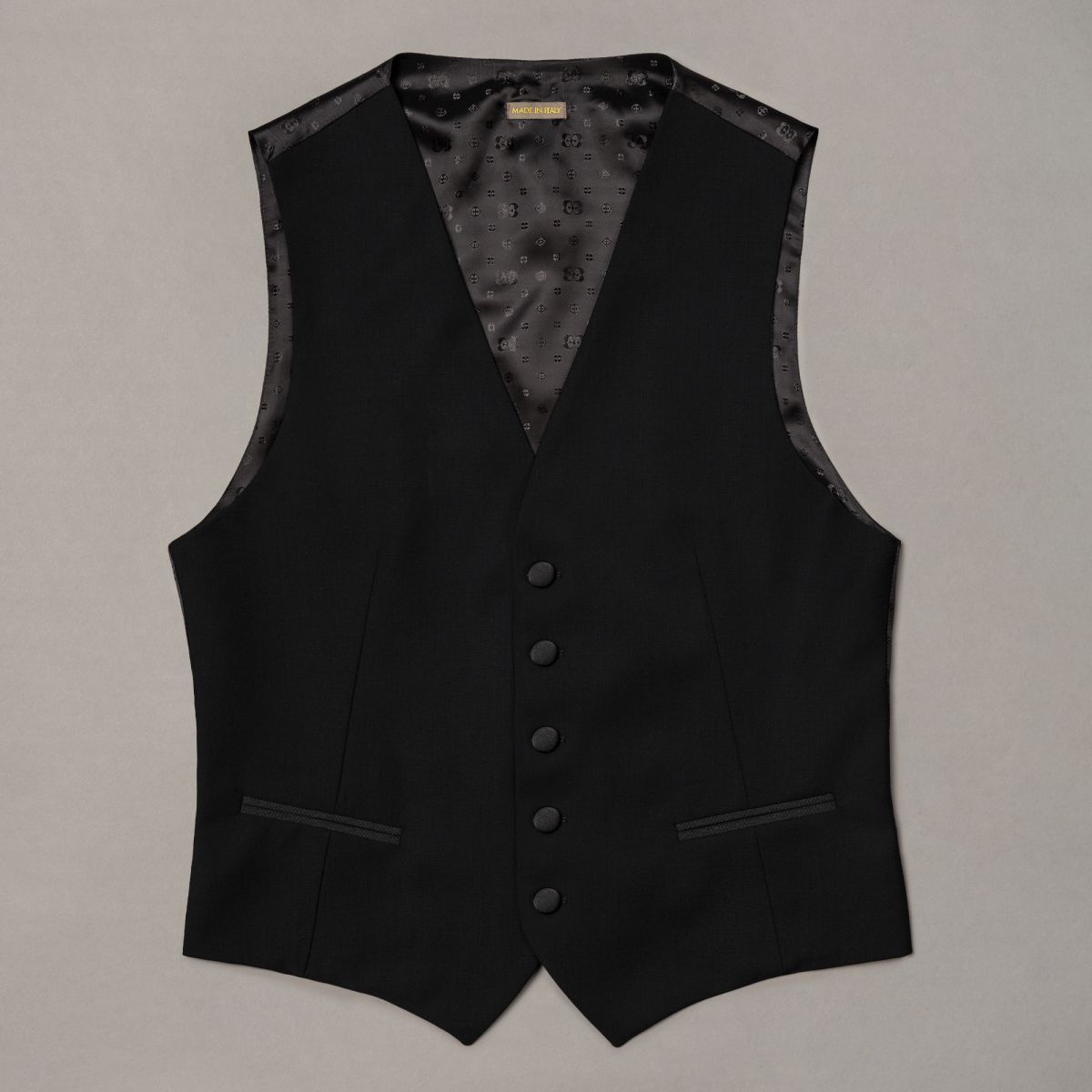 Gilet noir en laine stretch