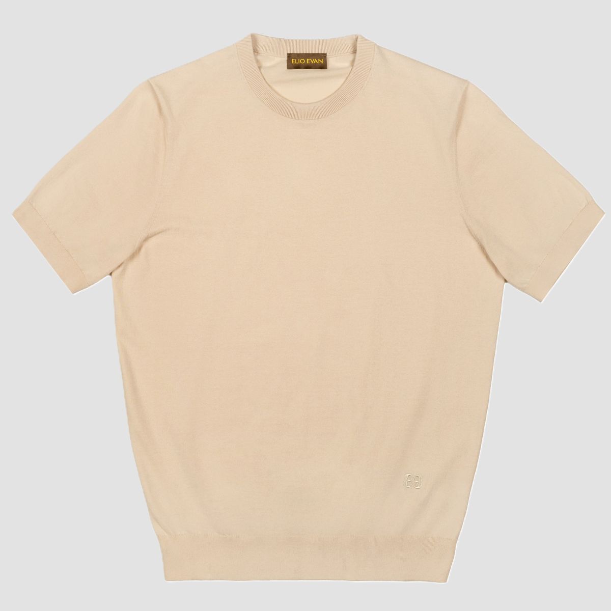 White Cotton Crewneck Knit