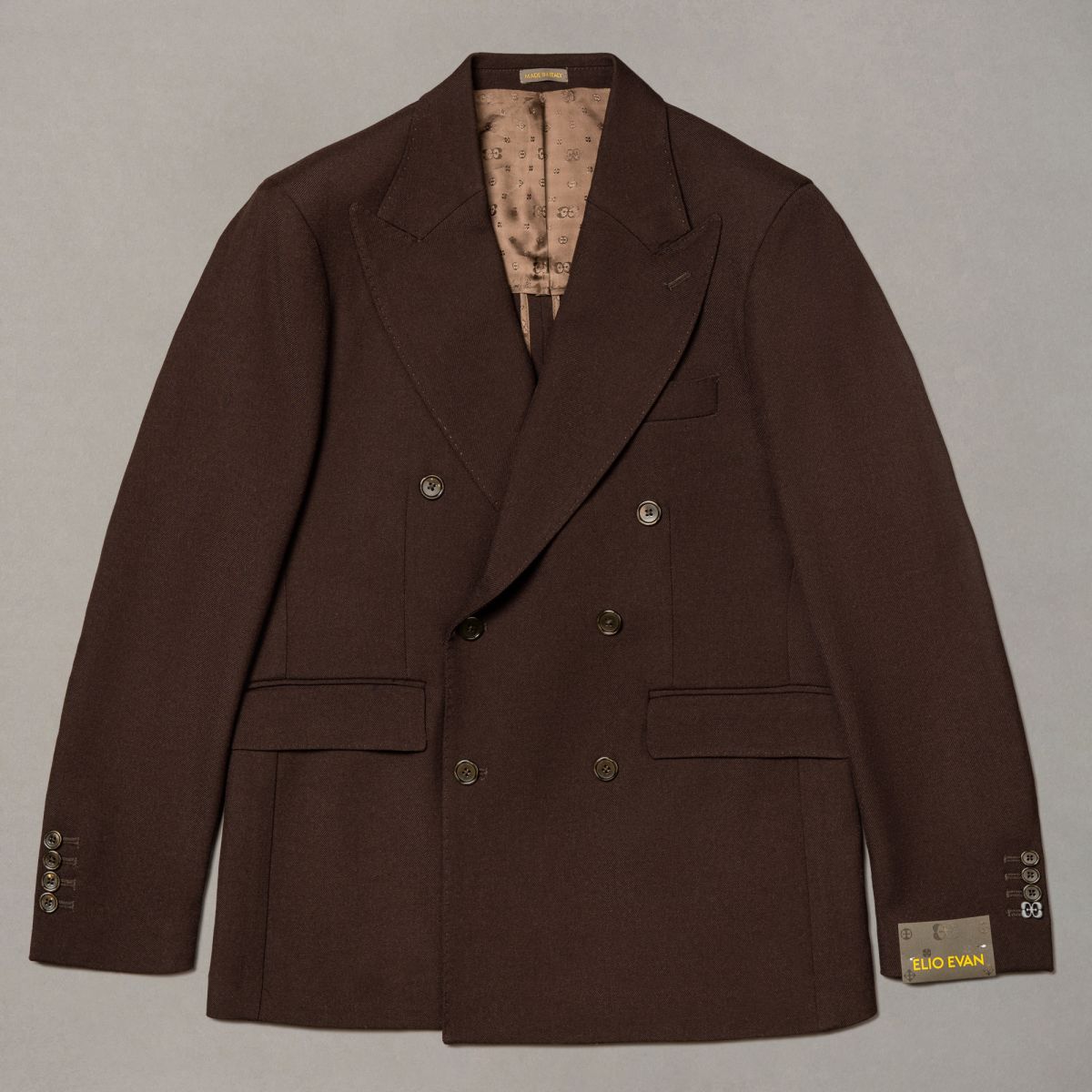 Brown Wool Jacket — Double-Breasted