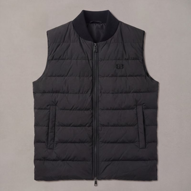 Antraciet gewatteerd vest