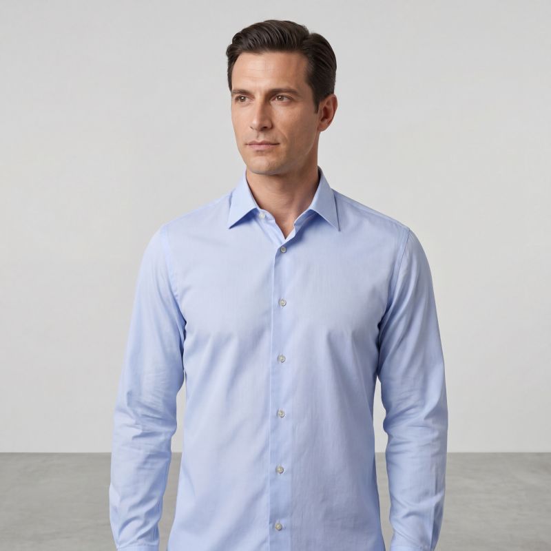 Semi-Pointed Collar Shirt