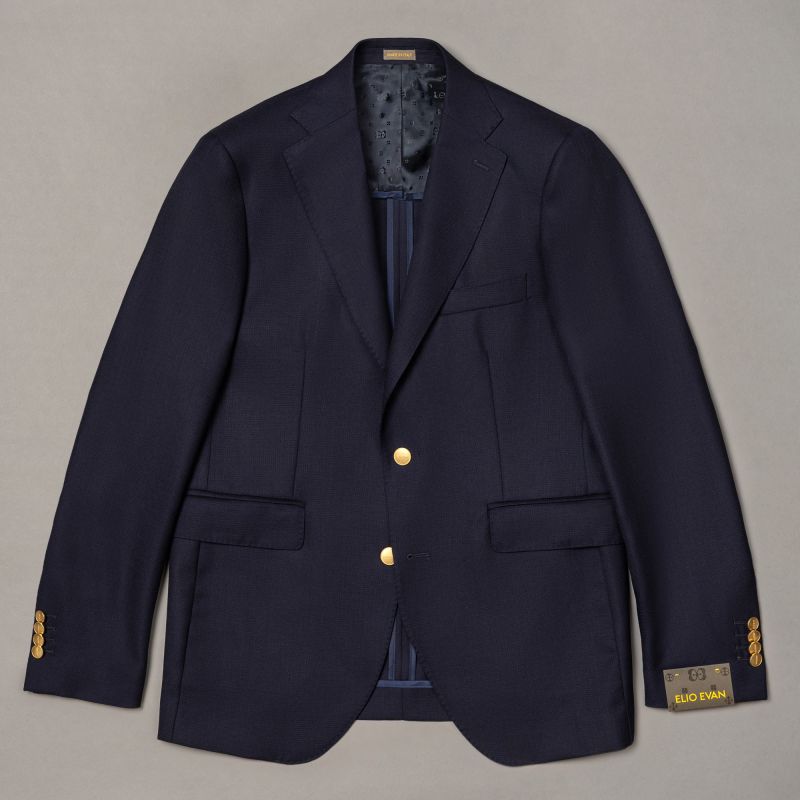 Gold-Button Blue Blazer
