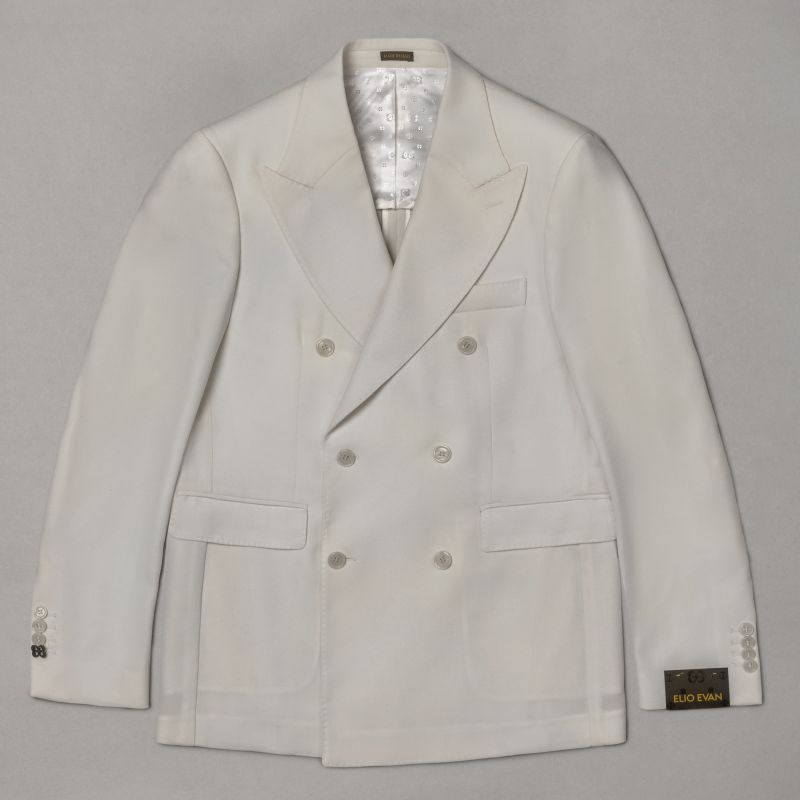 White Double-Breasted Blazer