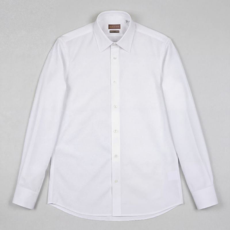 Semi-Pointed Collar White Shirt