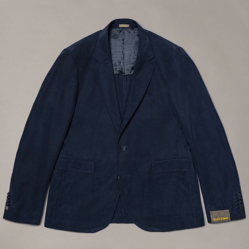 Blue Cupro-Cotton Jacket