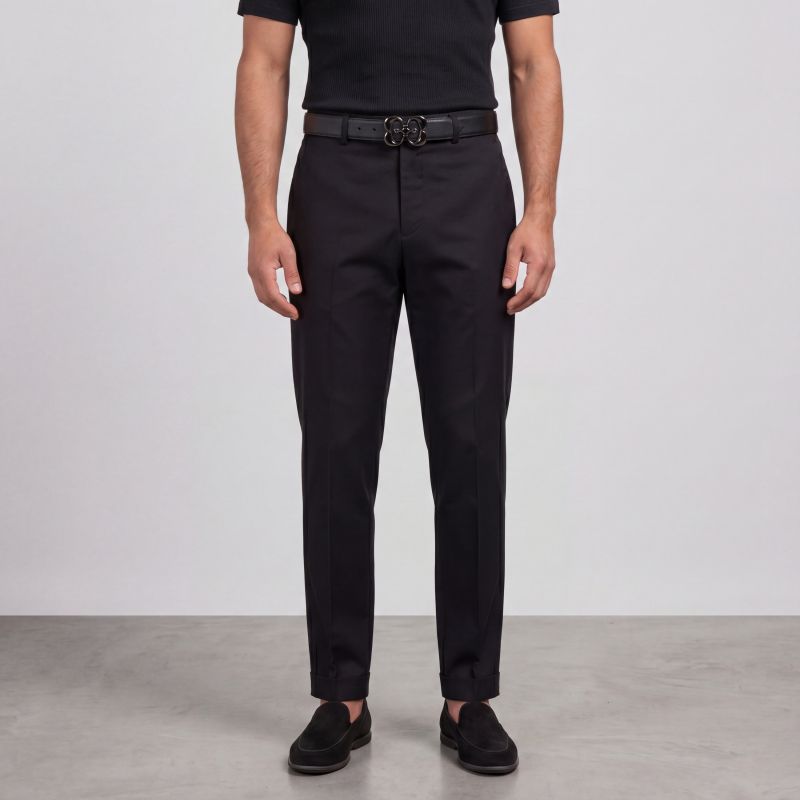 Black Cuffed Trousers