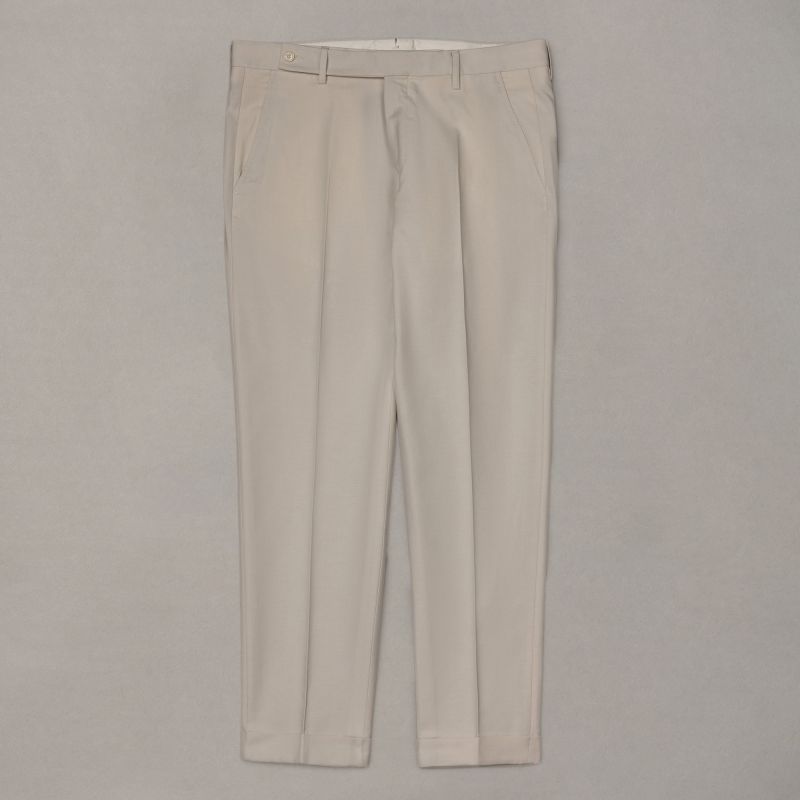 Cuffed Ecru Trousers