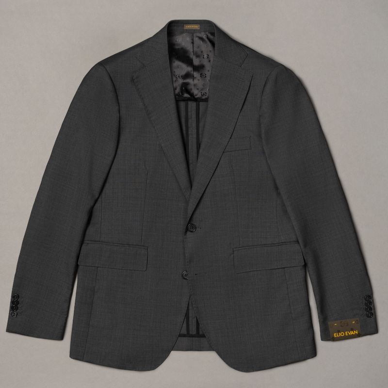 Two-Button Grey Wool Jacket