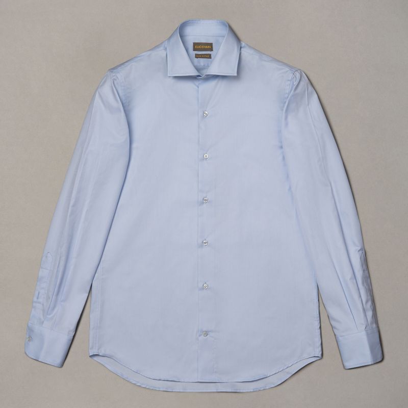 Sky Blue Shirt with Rounded Collar