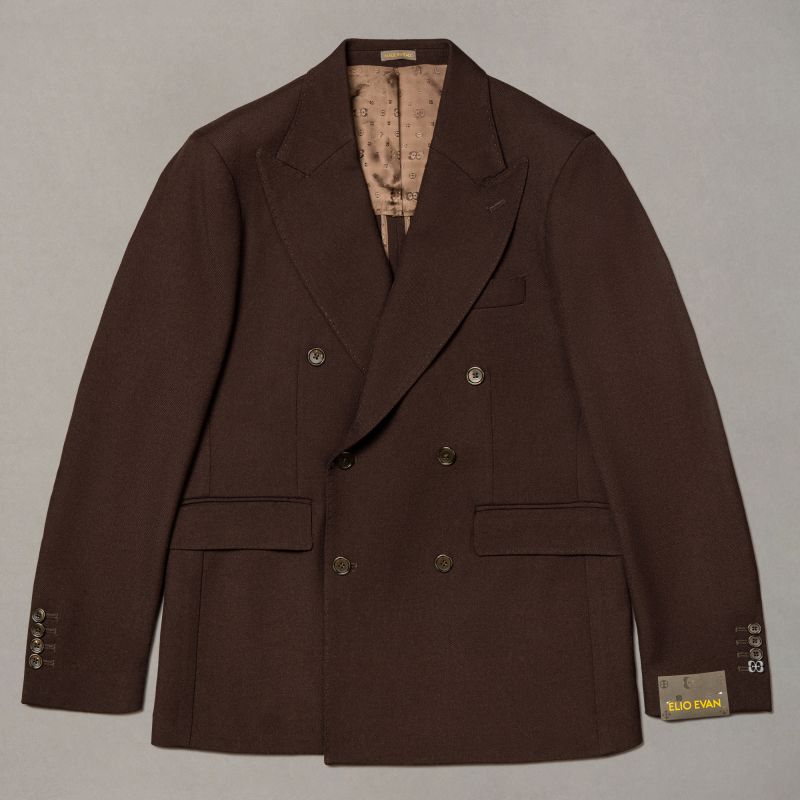 Brown Wool Jacket — Double-Breasted