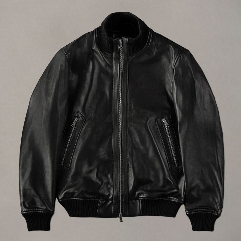 Leren bomber met ritszakken