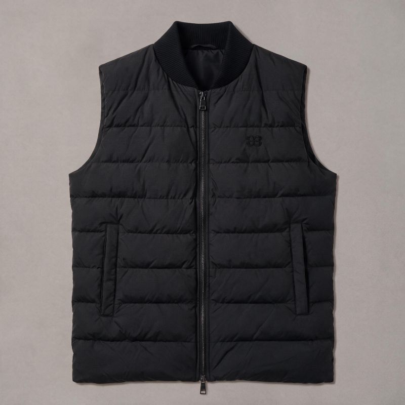 Antraciet gewatteerd vest